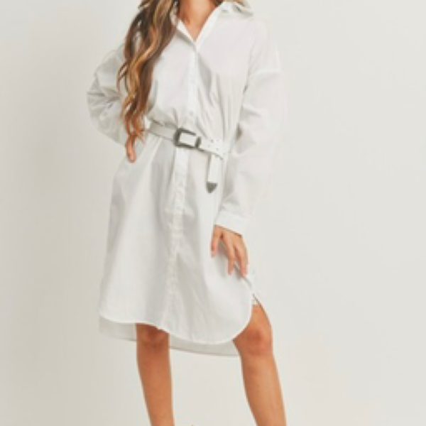 White Button Down Dress