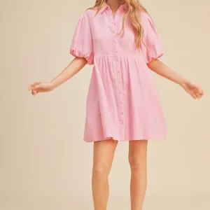 Button Down Mini - Pink mdr2191