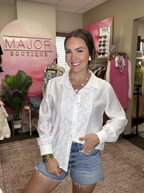 Lace Button Down - Image 3