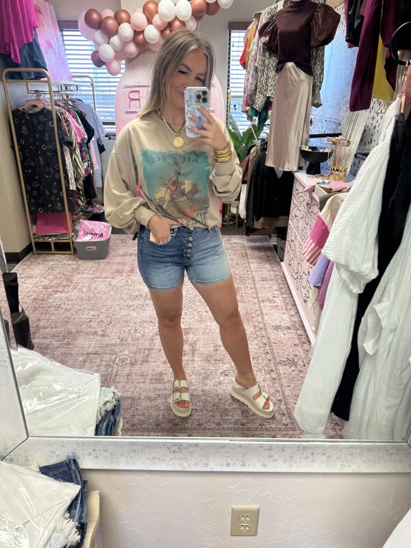 Blue combo shorts - Image 4
