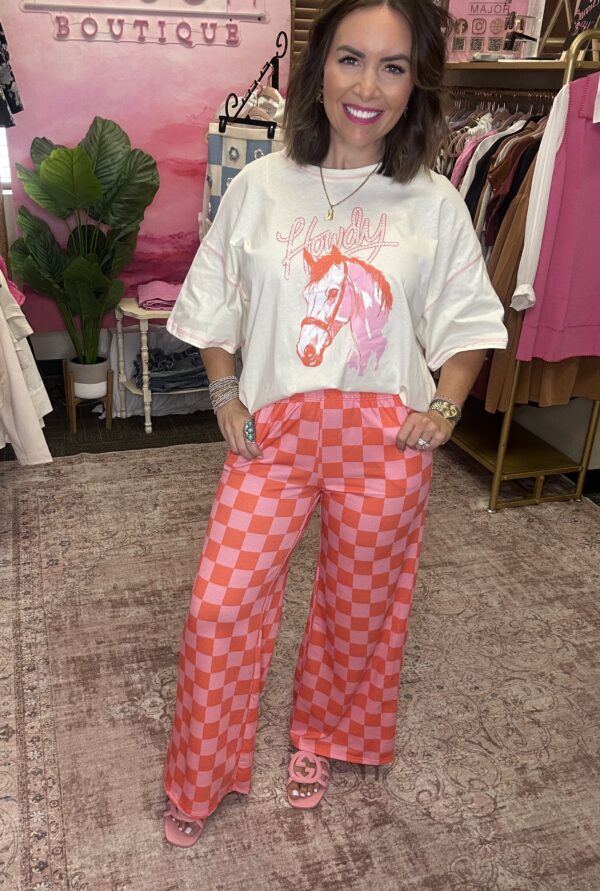 Pink Check Pants