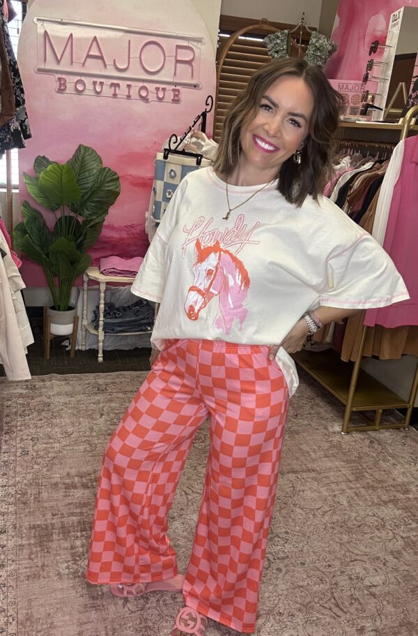 Pink Check Pants - Image 3