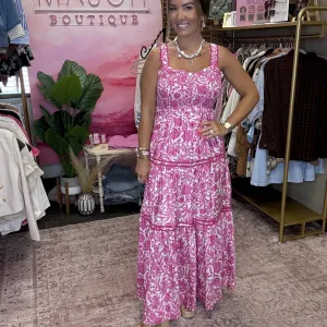 Pink Petal Tiered Maxi
