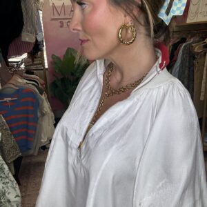 Gold Twisted Hoop