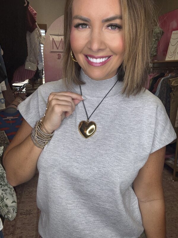 Golden Heart Pendant Necklace
