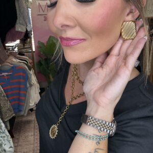 Golden Stride Statement Earrings
