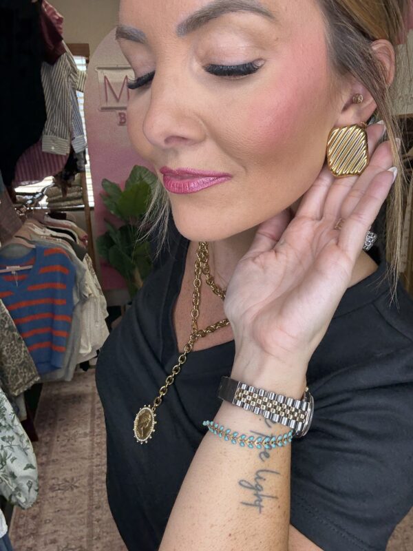 Golden Stride Statement Earrings