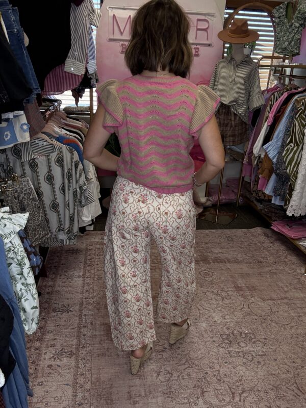 Rose Tapestry Wide Leg Pants - Image 4