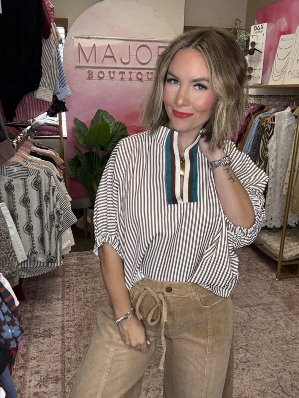 The Uptown Stripe Blouse - Image 4