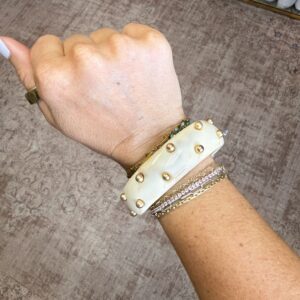 large bangle ivory studs