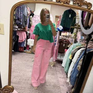 Pink Mineral Wash Bottoms