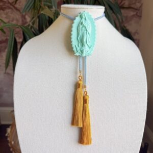 Our Lady of Glitterati Bolo Turquoise with Baby Blue & Golden Yellow