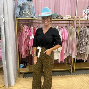 Leopard Tie Waist