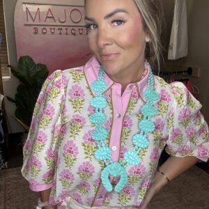 Golden Hour Necklace in Stardust Mint
