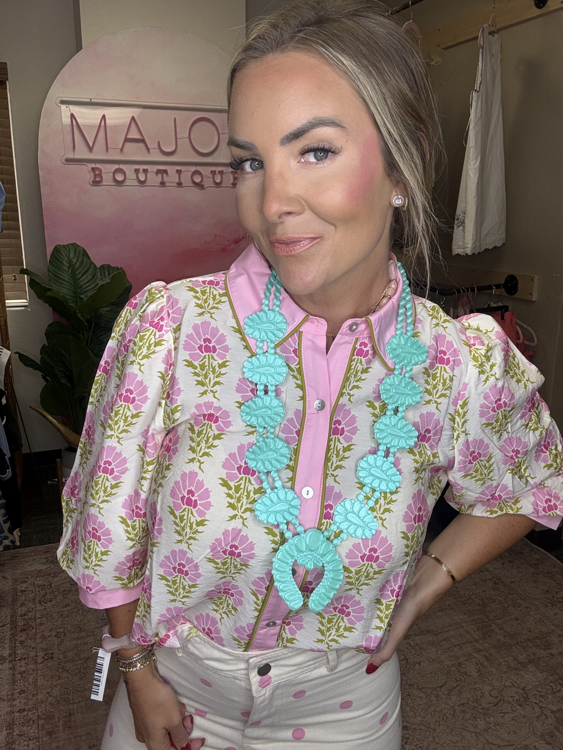 Golden Hour Necklace in Stardust Mint