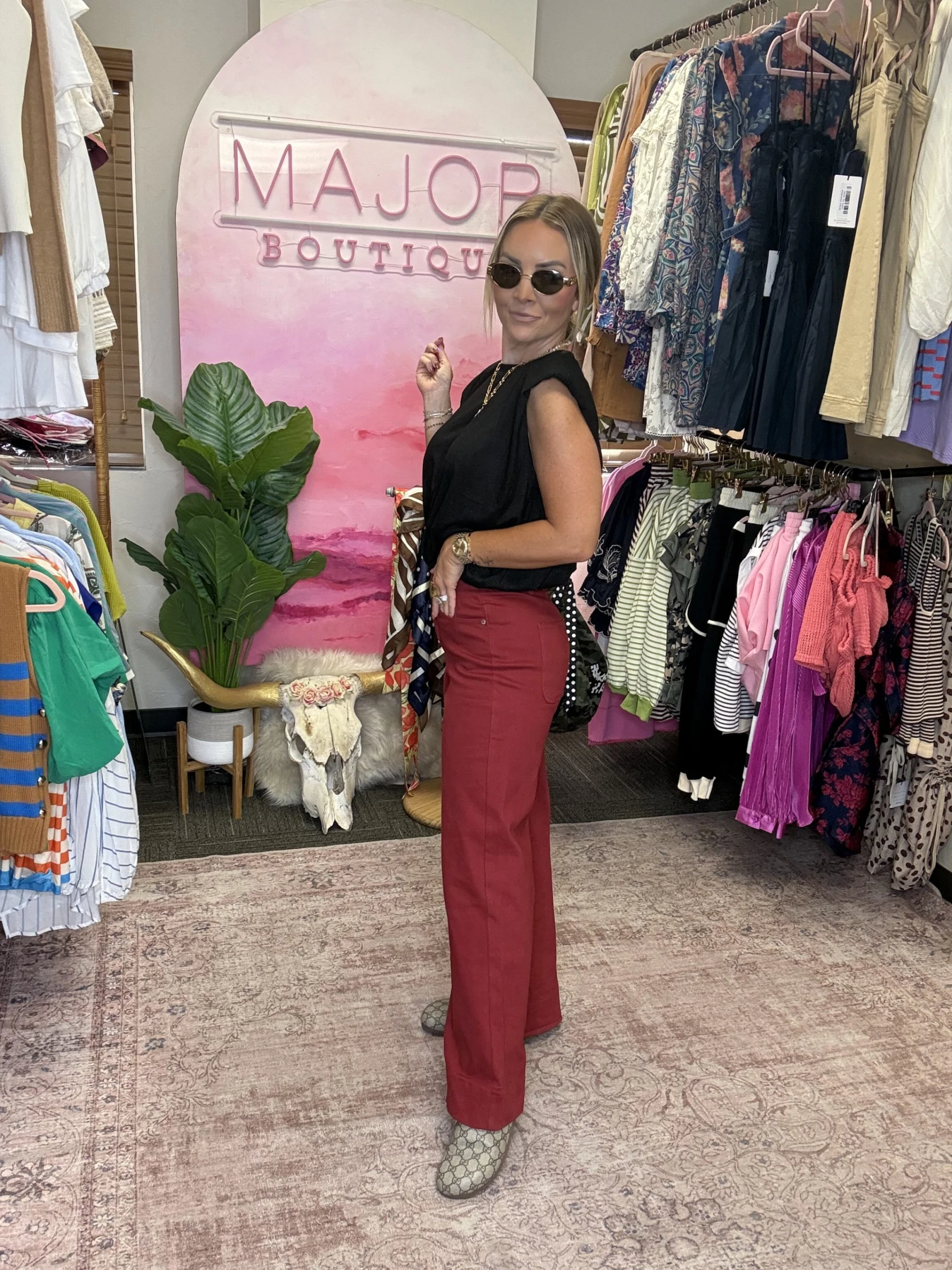 The Merlot Moment Wide Leg Jeans - Image 2