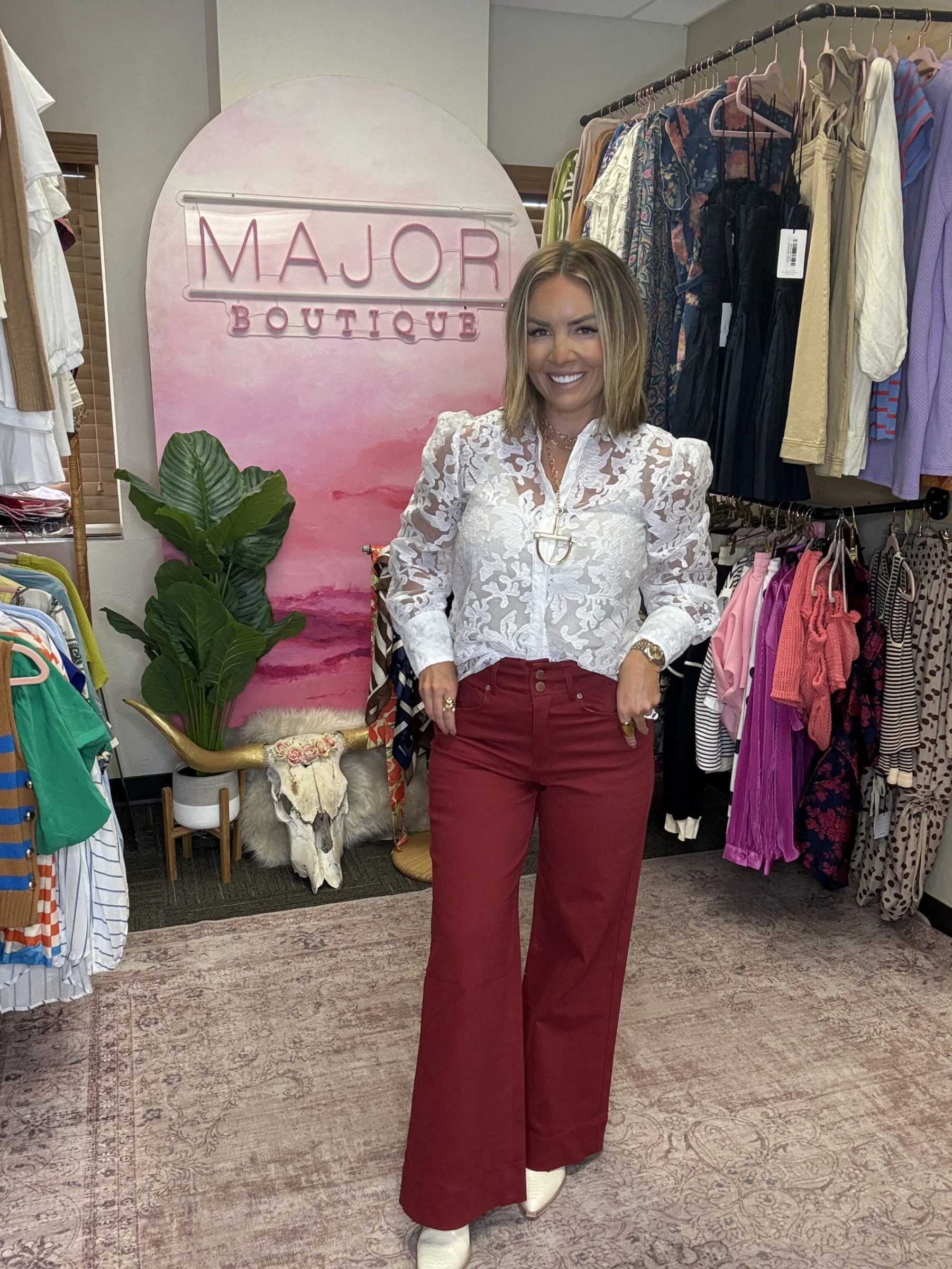 The Merlot Moment Wide Leg Jeans - Image 5